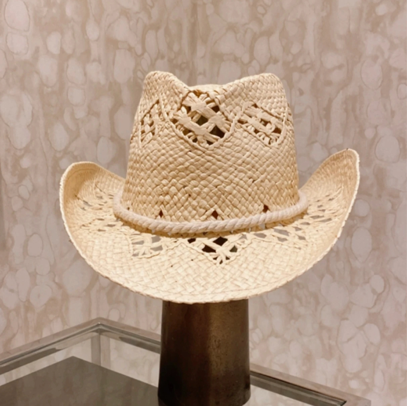 Caviilou cowgirl hat straw hat Caviilou: straw cowboy hat Never worn... | Depop main image 4